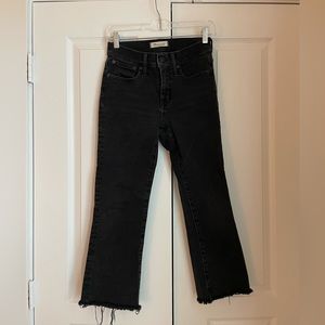 Madewell Cali Demi-Boot in Edmonds Black Wash Raw Hem Edition